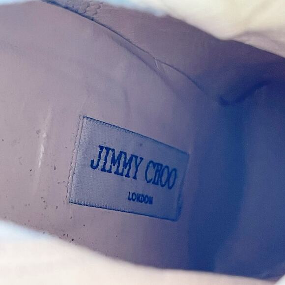 Retro Jimmy Choo Chocolate Brown Suede Knee High Pointed Toe Heeled Boot IT 41 - Picture 10 of 10